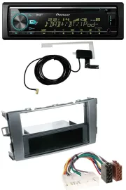 Автомагнитола для Toyota Auris 2007–2012 Pioneer MP3 CD USB AUX DAB, антрацитово-серая