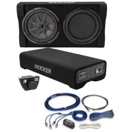 Kicker PTRTP12 Loaded 12" Sealed Shallow Amplified Sub Enclosure with Amp Kit