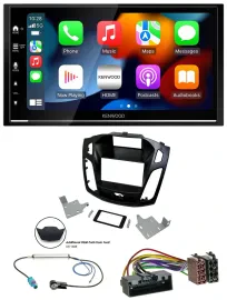 Kenwood DAB USB Bluetooth 2DIN MP3 Autoradio für Ford Focus 2014-2018 schwarz