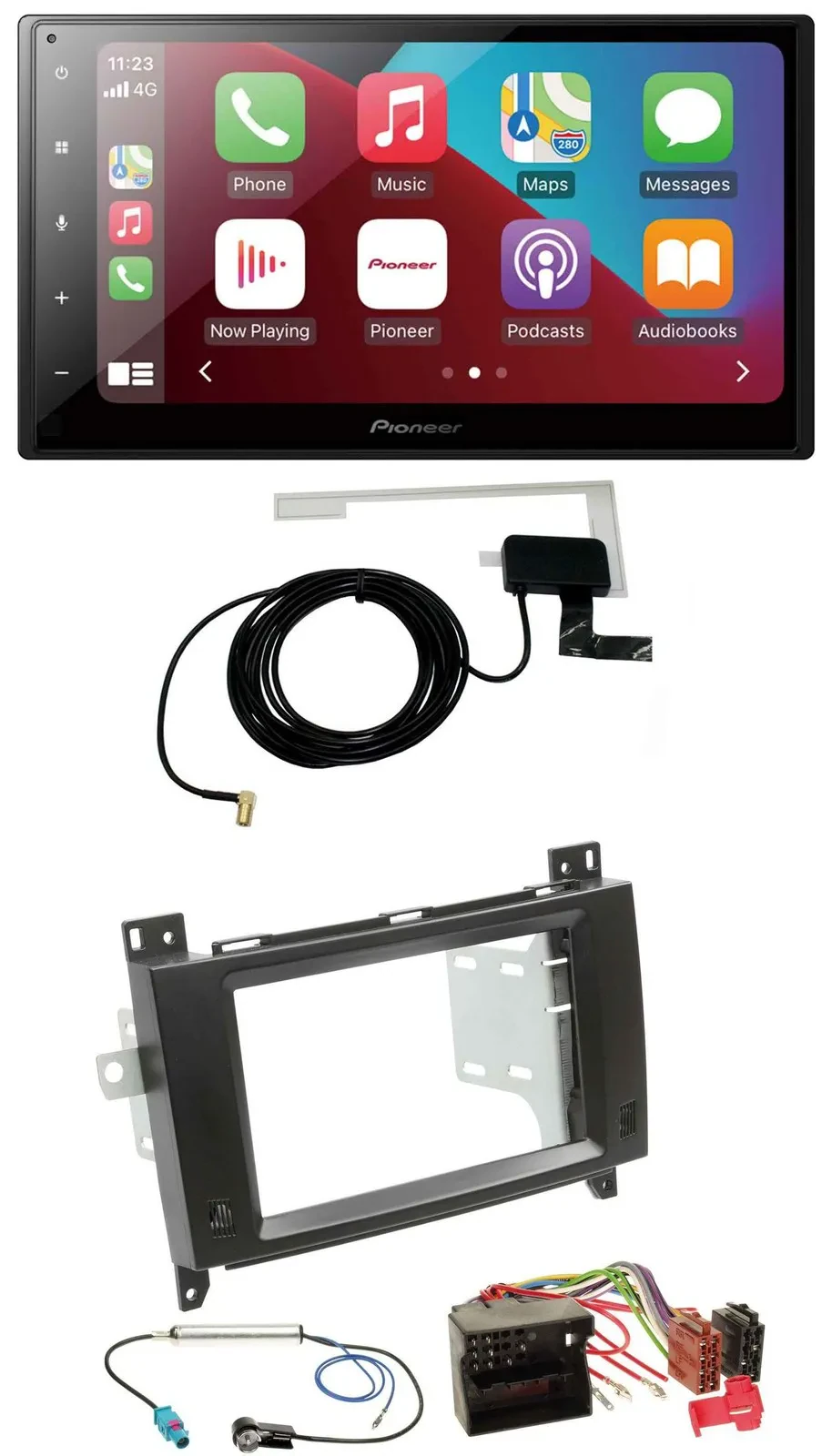 Pioneer USB Bluetooth DAB MP3 2DIN Autoradio für Mercedes Viano Vito 06-14 schwa