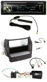 Pioneer MP3 USB CD DAB Lenkrad Autoradio für Hyundai Santa Fe ab 2012 schwarz