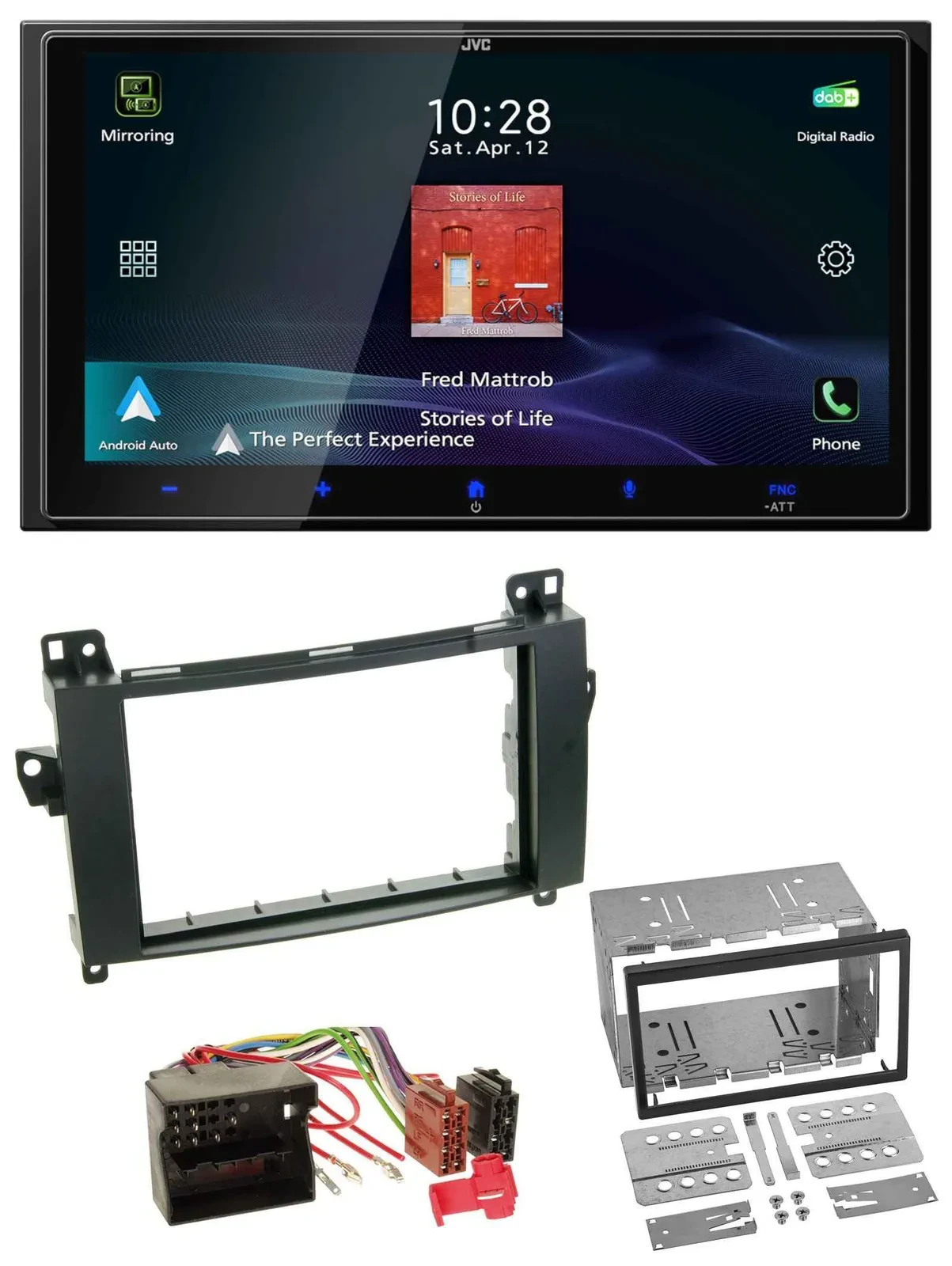 JVC USB Bluetooth 2DIN DAB MP3 Autoradio für Mercedes B-Klasse T245 05-11