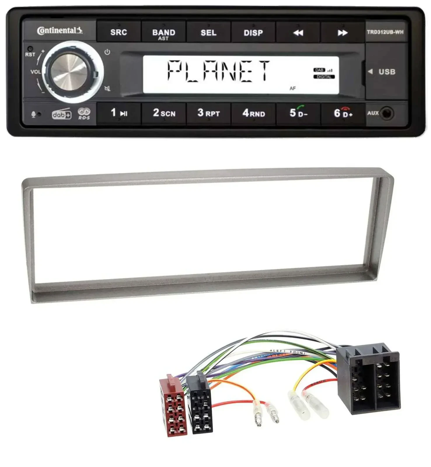 Continental USB 1DIN AUX DAB MP3 Autoradio für Alfa Romeo 156 (2003-2005)