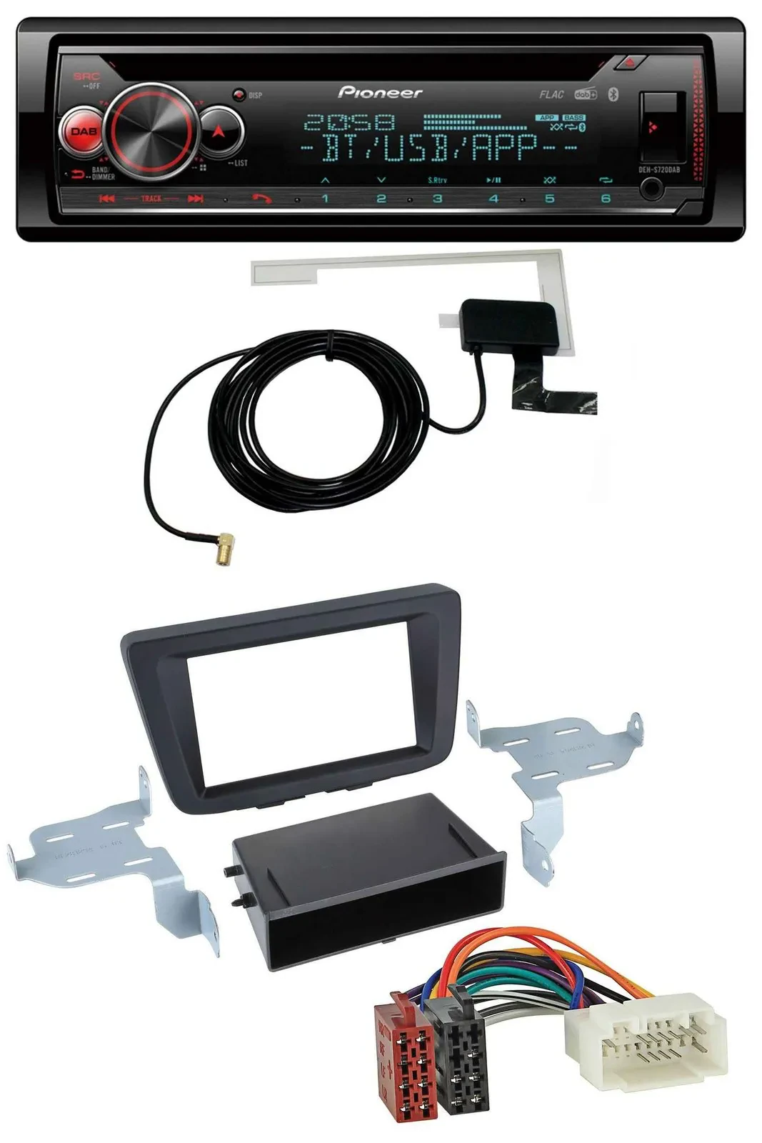 Pioneer DAB CD MP3 USB Bluetooth Autoradio für Suzuki Baleno (EW, ab 2016)