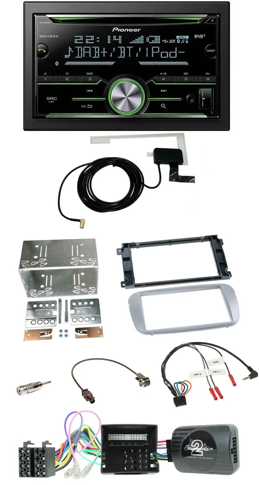 Pioneer CD USB Lenkrad Bluetooth 2DIN DAB Autoradio für Ford Mondeo S-Max Profi