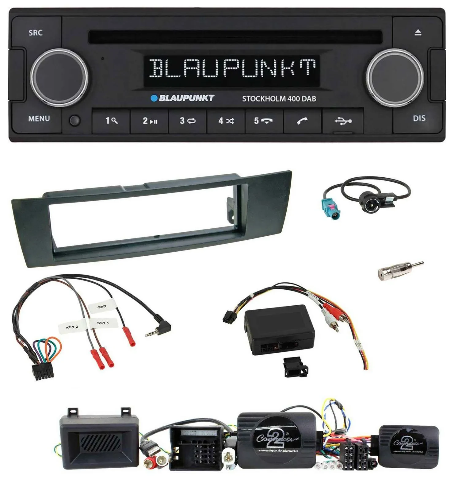 Blaupunkt Lenkrad Bluetooth DAB CD USB Autoradio für BMW 1er E87 04-13 Aktiv PDC