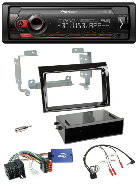 Pioneer Lenkrad USB DAB Bluetooth Autoradio für Fiat Ducato 2008-11 Profi piano