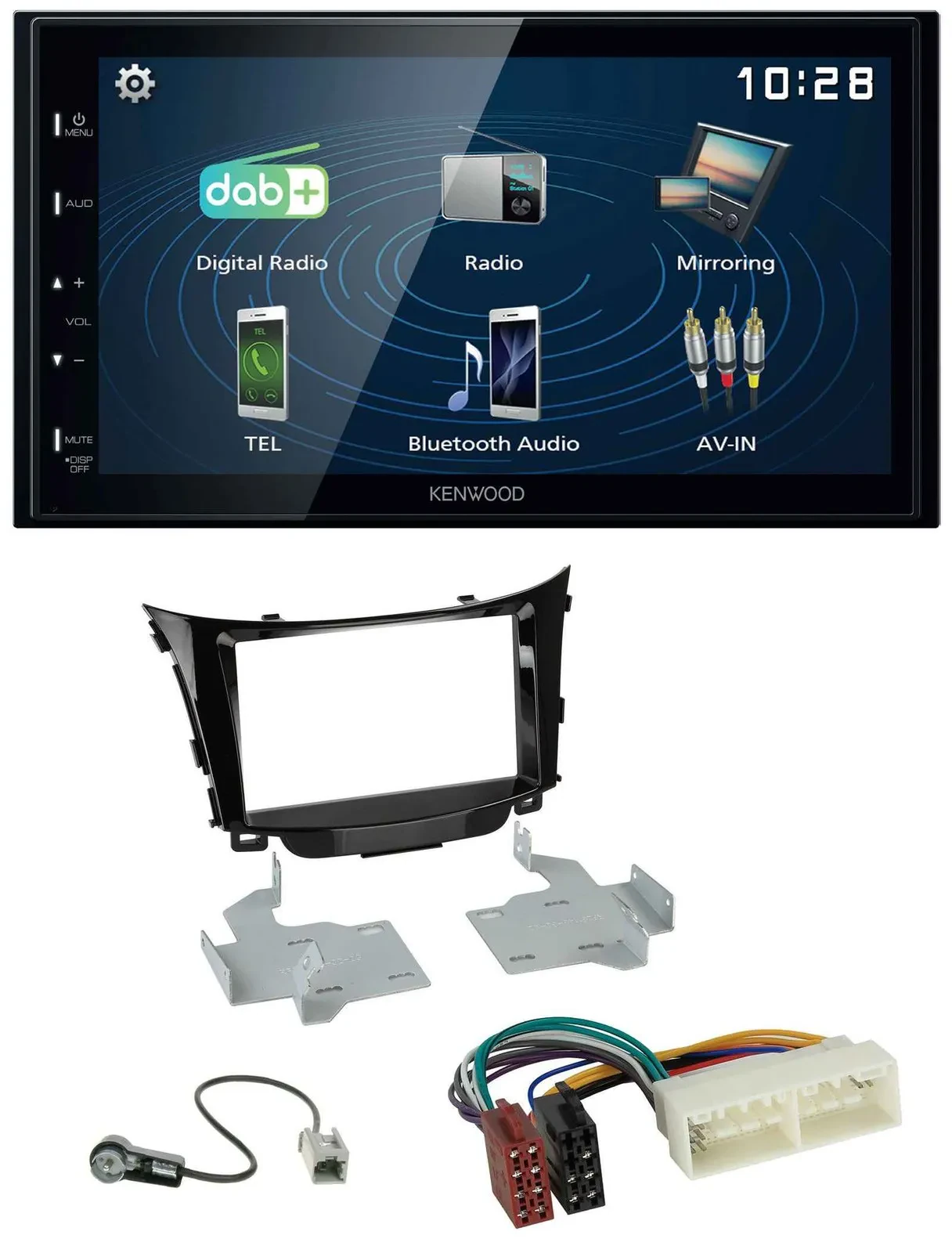 Kenwood 2DIN Bluetooth MP3 USB DAB Autoradio für Hyundai I30 (ab 2017)