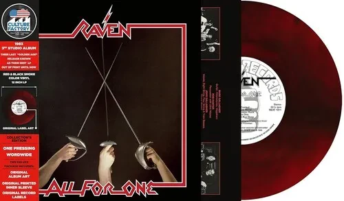Виниловая пластинка Raven - All For One - Red & Black Smoke Vinyl [New Vinyl LP] Black, Colored Viny