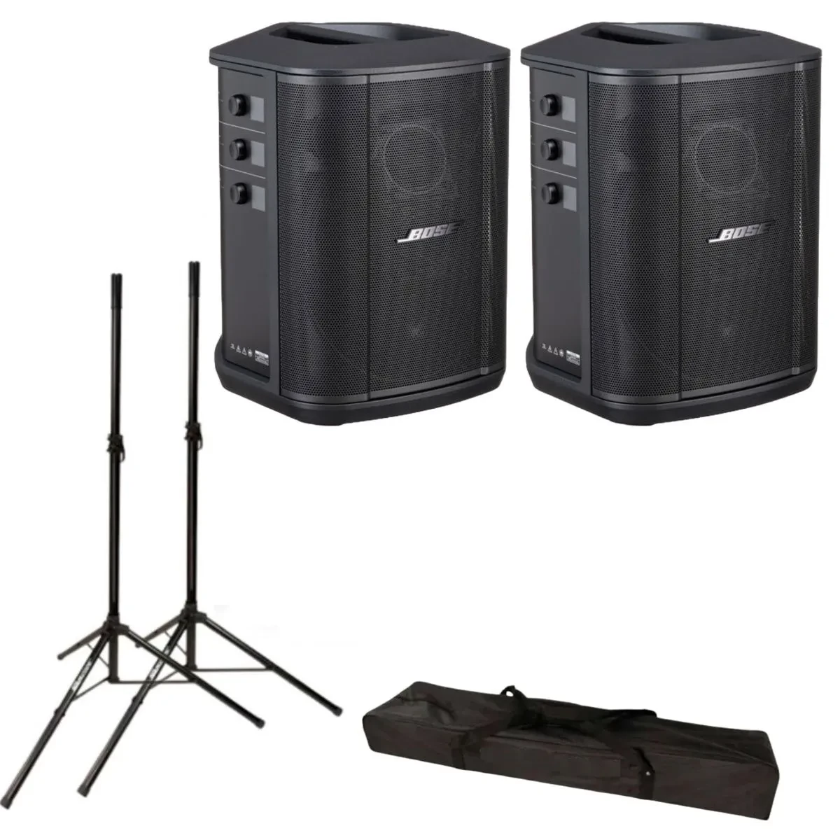 Bose S1 Pro+ Portable Wireless PA System with Bluetooth 2-PACK, Black  Bundle Wi