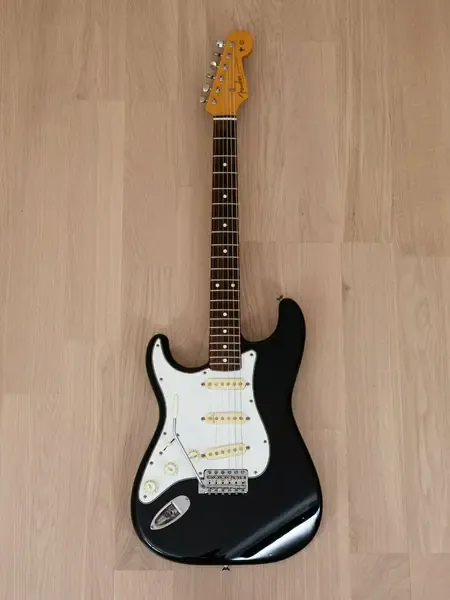 Электрогитара Fender Stratocaster '62 Vintage Reissue Stratocaster Reverse Headstock Left-Handed Partscaster Black w/gigbag Japan 1980s