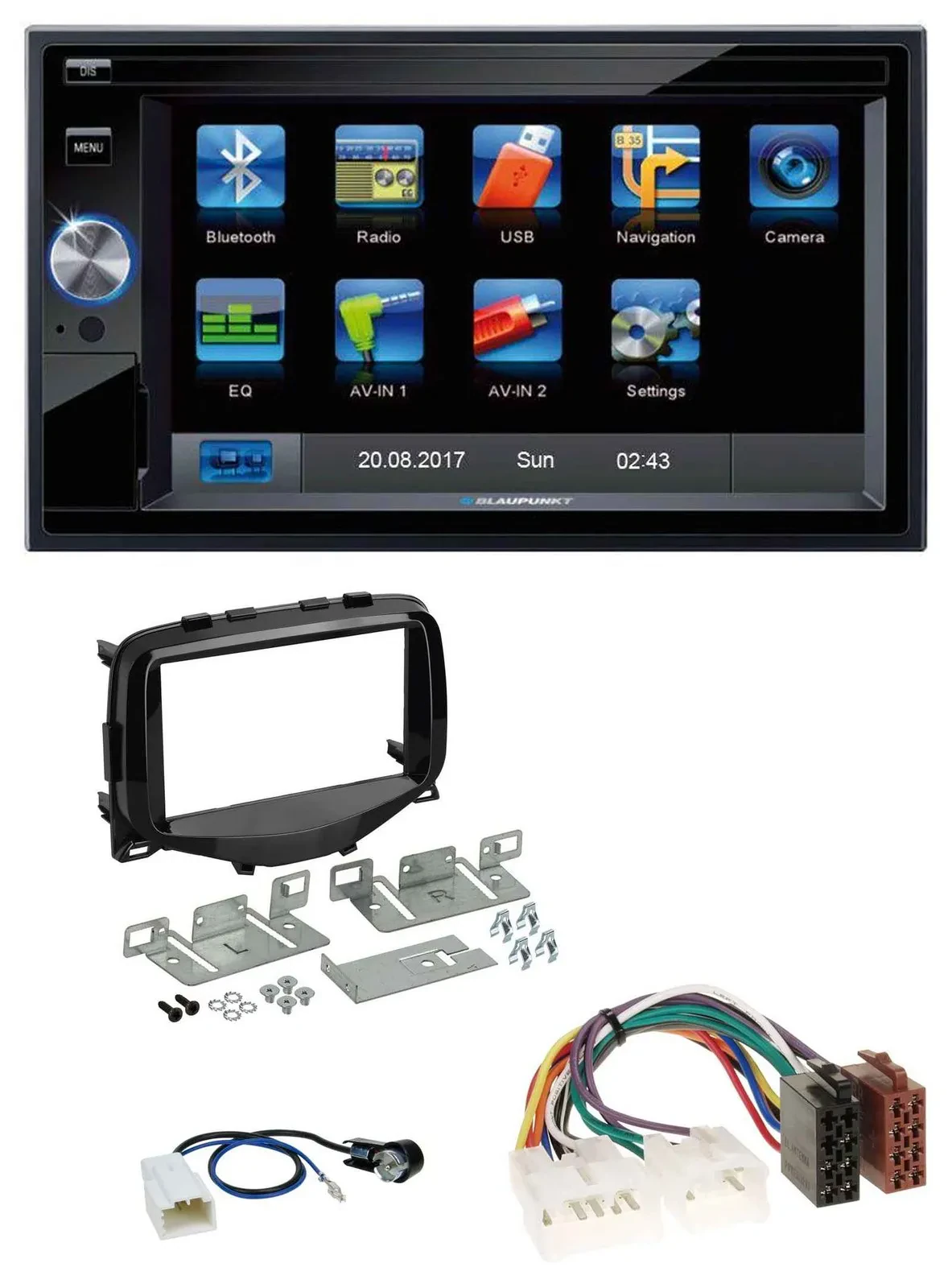 Blaupunkt SD Bluetooth 2DIN MP3 USB AUX Autoradio für Toyota Aygo (2014-2021)