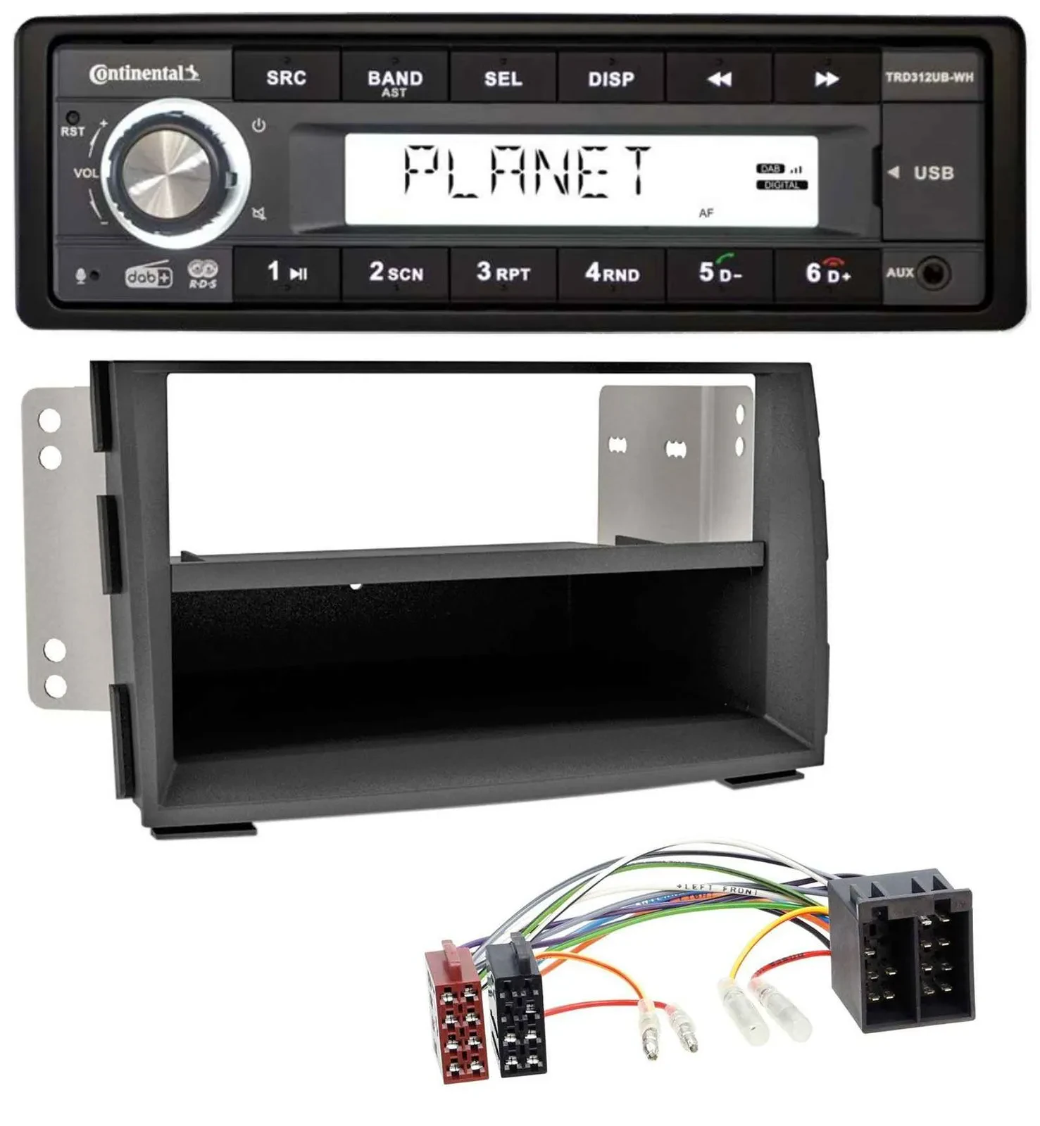 Continental USB 1DIN AUX DAB MP3 Autoradio für Kia Venga (YN, ab 2009)