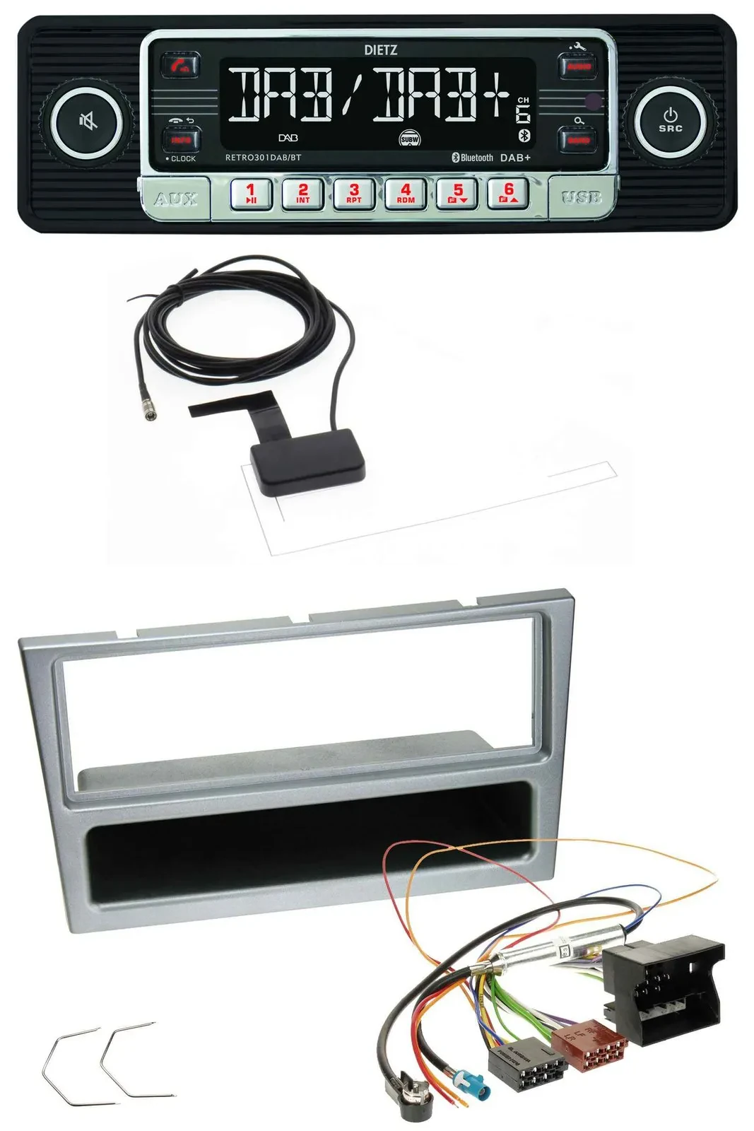 Dietz DAB Bluetooth USB MP3 Autoradio für Opel Combo C Corsa C Tigra Meriva ab 2