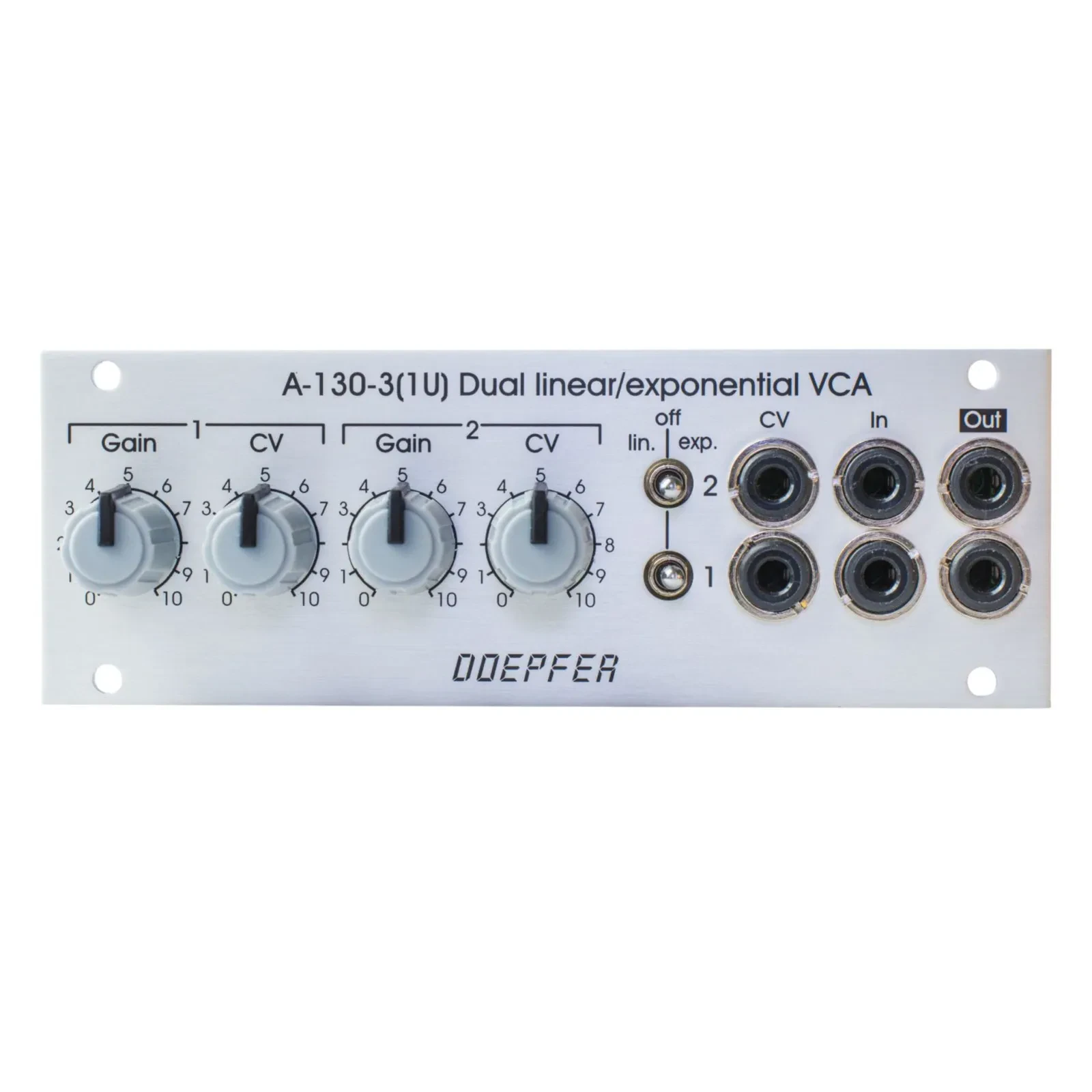 Doepfer A-130-3 1U Dual lin/log VCA - VCA Modular Synthesizer
