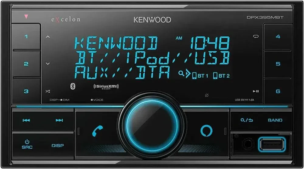 Автомагнитола Kenwood DPX395MBT 2-DIN, укороченный корпус