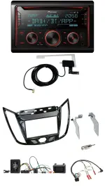 Автомагнитола Pioneer 2DIN DAB USB CD Bluetooth для Ford C-Max/Kuga с поддержкой кнопок на руле