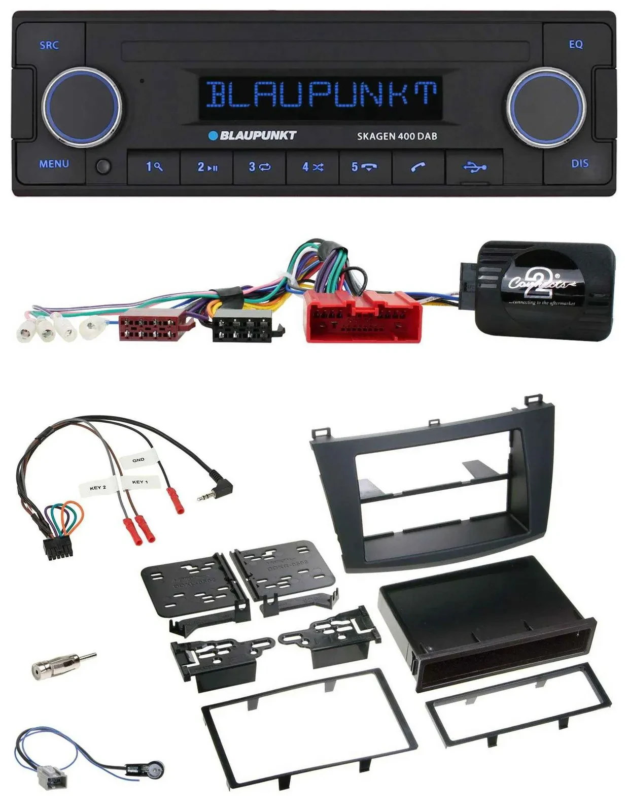Blaupunkt DAB USB Bluetooth Lenkrad Autoradio für Mazda 3 2009-2013 Can-Bus