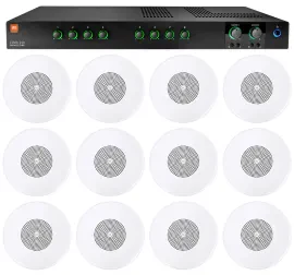 Трансляционный усилитель для ресторанов/баров/кафе JBL CSMA240 2x40 Вт, 4/8 Ом, 70/100 В (набор, 12 шт. CSS8004)