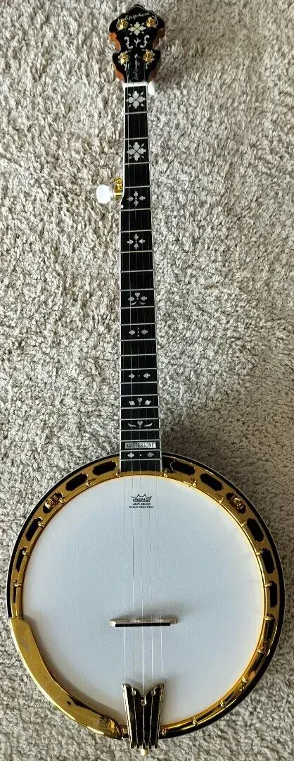 Epiphone Earl Scruggs Golden Deluxe 5 String Banjo, Vintage Sunburst with Case