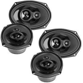 (2-Pairs) Memphis PRX6903 240W RMS 6x9" 3-Way Coaxial Car Speakers
