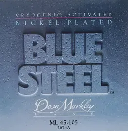 Комплект струн для бас-гитары Dean Markley DM2674A Blue Steel NPS, 45-105