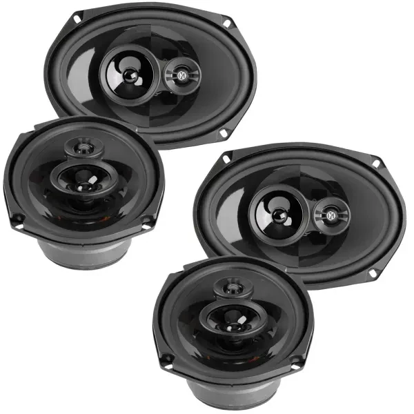 (2-Pairs) Memphis PRX6903 240W RMS 6x9" 3-Way Coaxial Car Speakers