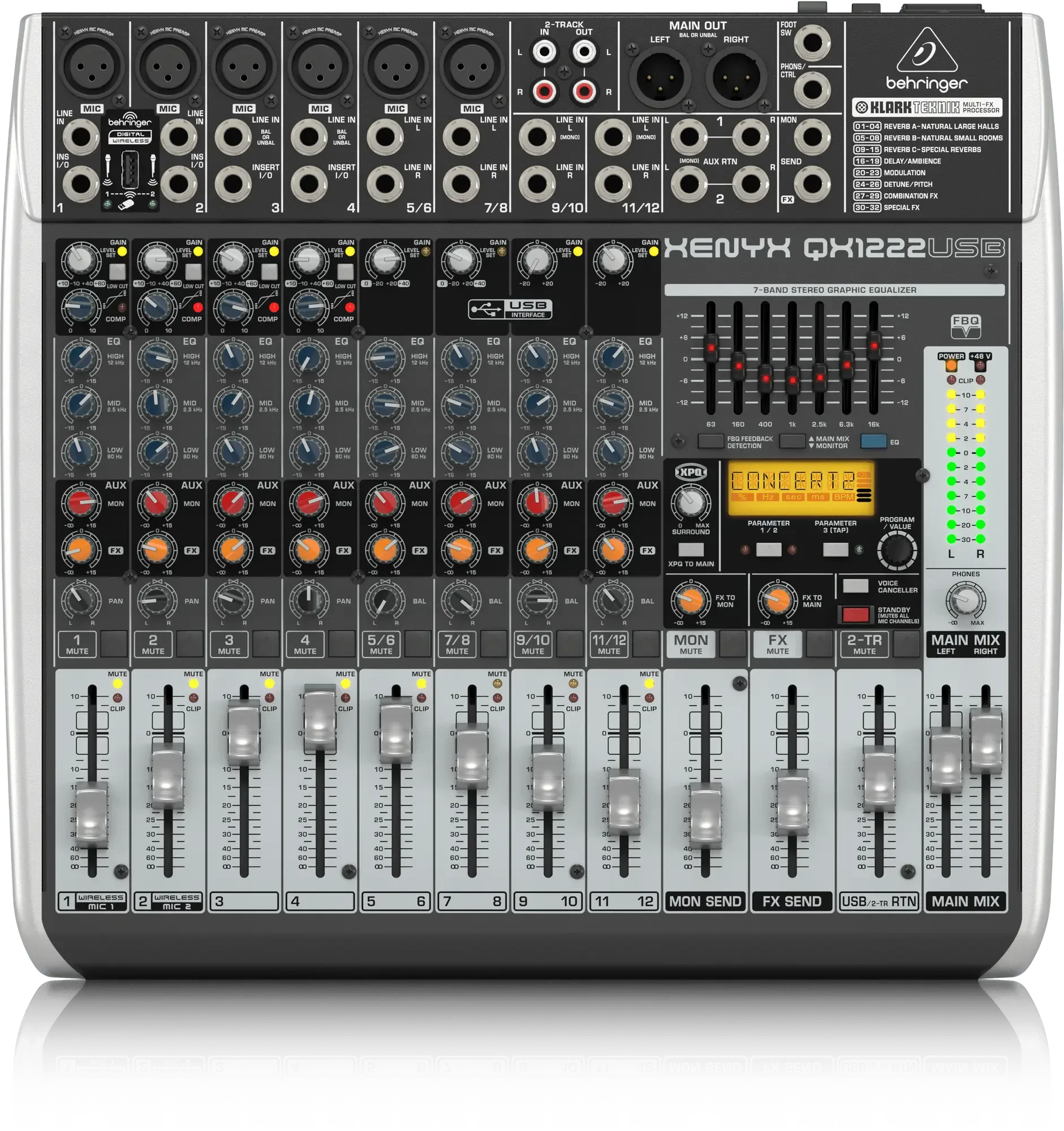 Аналоговый микшерный пульт Behringer Xenyx QX1222USB