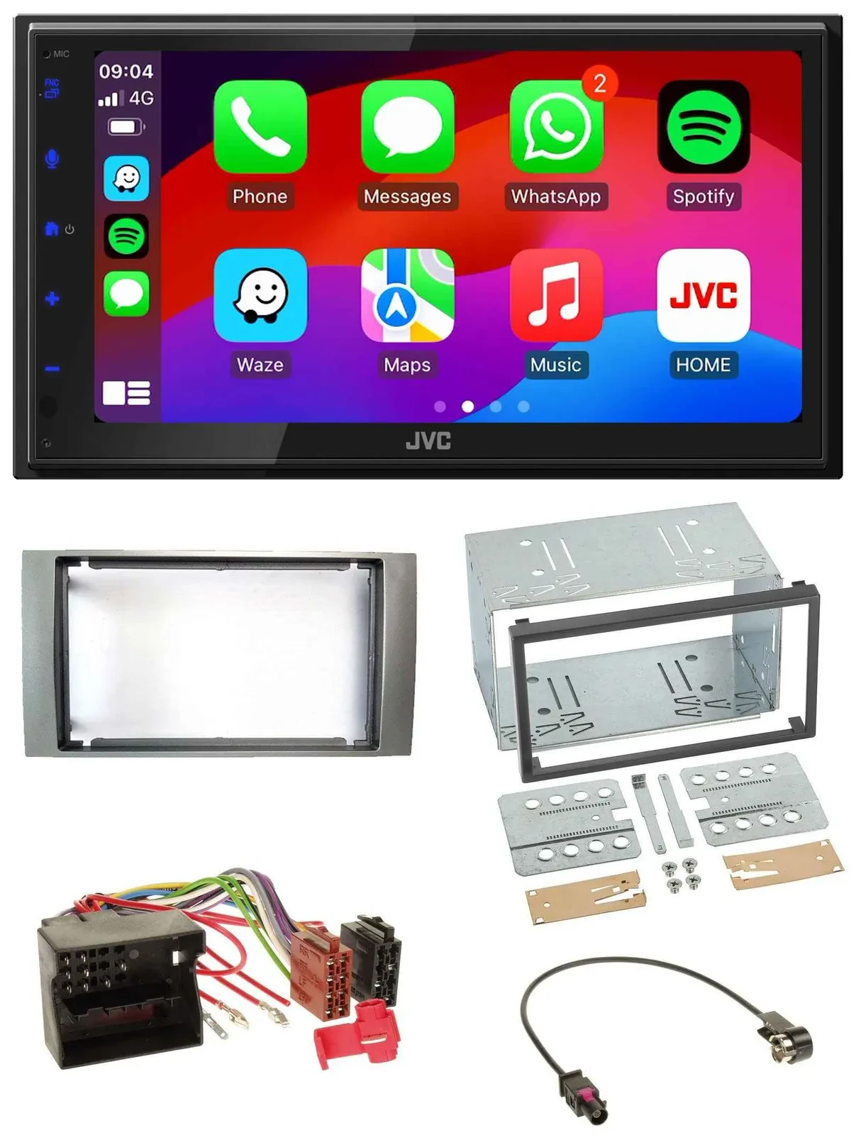 JVC Bluetooth 2DIN MP3 DAB USB Autoradio für Ford Galaxy Focus C-Max S-Max 03-07