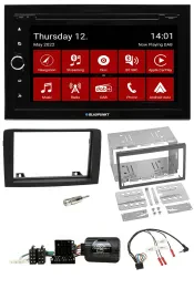 Blaupunkt 2DIN Lenkrad Bluetooth USB TMC DAB Navigation für Fiat Idea 06-12 schw