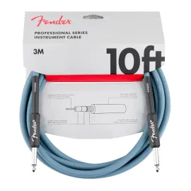 Fender Professional 10 Feet Instrument Cable (Ice Blue Metallic)