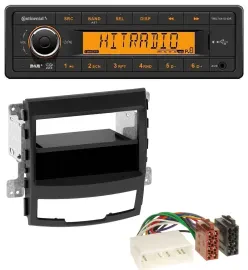 Continental 1DIN DAB MP3 AUX USB Autoradio für SsangYong Korando CK 2010-2013