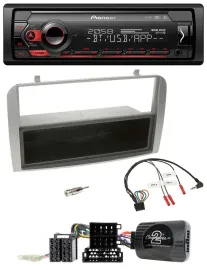 Автомагнитола Pioneer USB DAB Bluetooth для Alfa Romeo GT/147 (2007–2010), серебристая