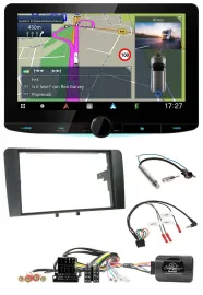 Kenwood Bluetooth DAB TMC 2DIN Lenkrad USB Navigation für Audi A3 Symphony ISO 8