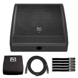 Electro-Voice PXM-12MP 12" Powered Active Black Coaxial Monitor Speaker w Cover