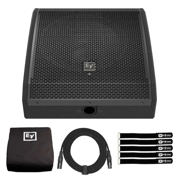 Electro-Voice PXM-12MP 12" Powered Active Black Coaxial Monitor Speaker w Cover