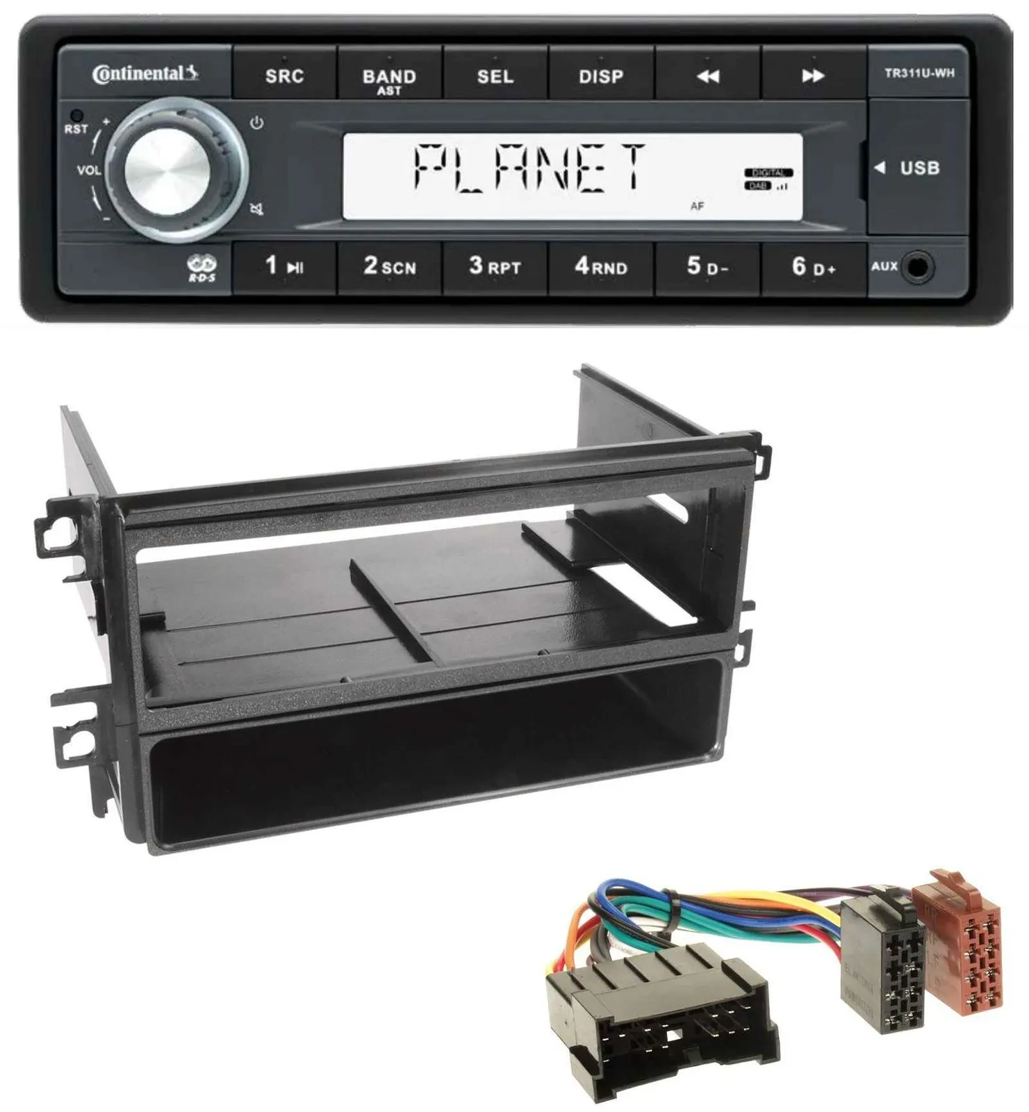 Continental USB MP3 AUX 1DIN Autoradio für Hyundai Santa Fe Sonata bis 05