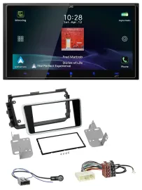 JVC USB Bluetooth 2DIN DAB MP3 Autoradio für Nissan Micra ab 2017 schwarz glänze