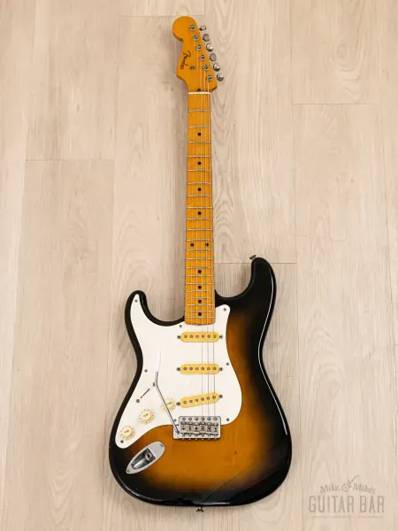 Электрогитара Fender Stratocaster 1957 Vintage Reissue ST57-55L Left-Handed SSS Sunburst w/gigbag  Japan 1988