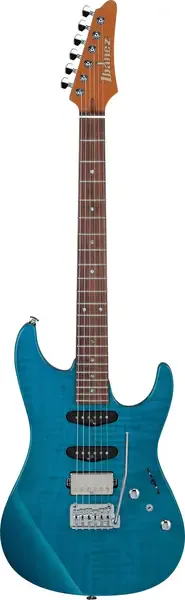 Электрогитара Ibanez MMN1-TAB Martin Miller Signature Transparent Aqua Blue с кейсом