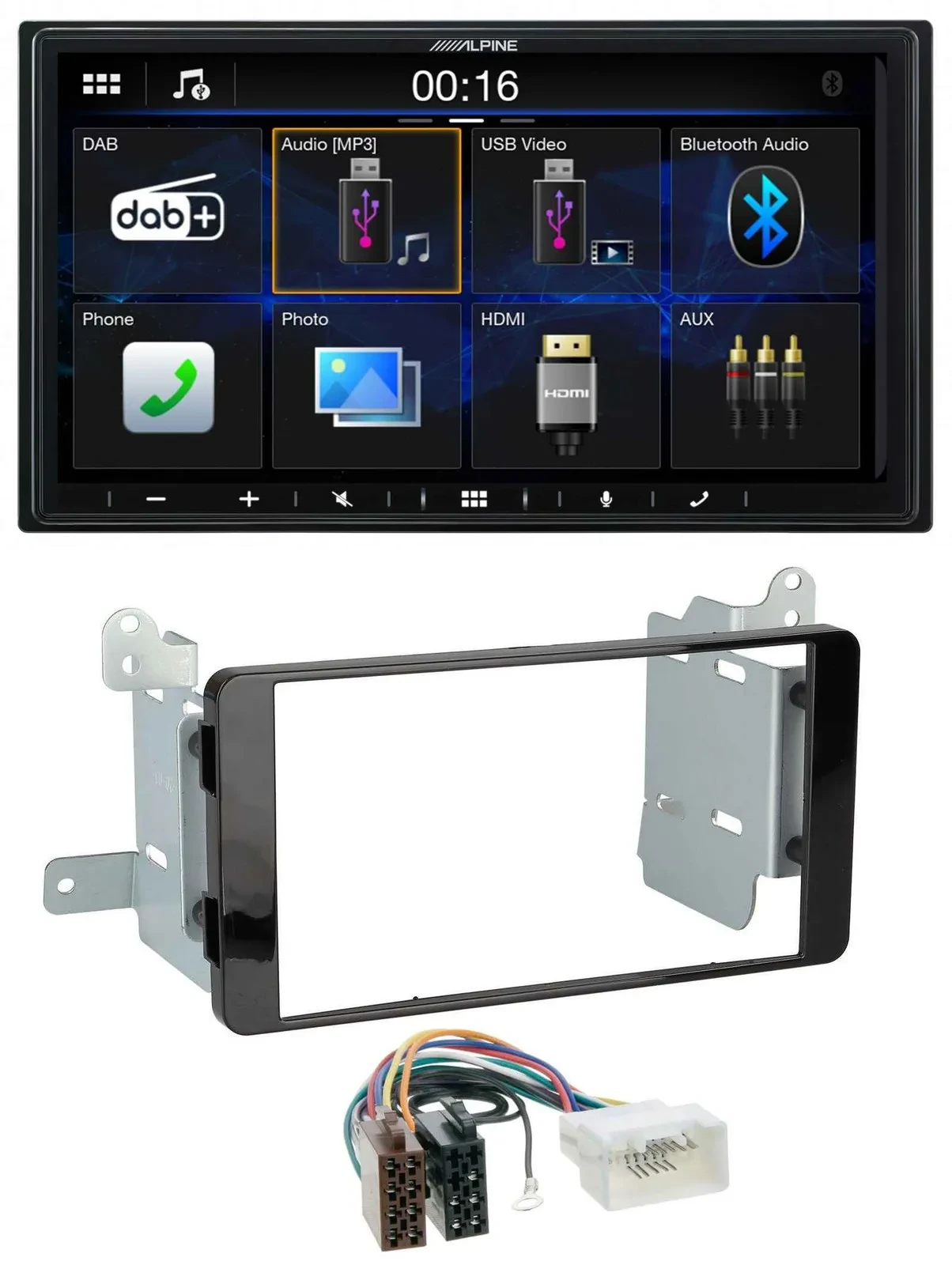 Alpine Bluetooth 2DIN MP3 DAB USB Autoradio für Fiat Fullback Mitsubishi L200 ab