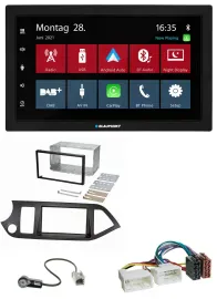 Blaupunkt MP3 Bluetooth DAB 2DIN USB Autoradio für Kia Picanto ab 11 Start-Stop