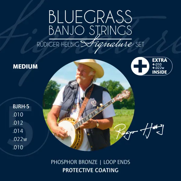 Струны для банджо Ortega BJRH-5 Rüdiger Helbig Signature Bluegrass Medium