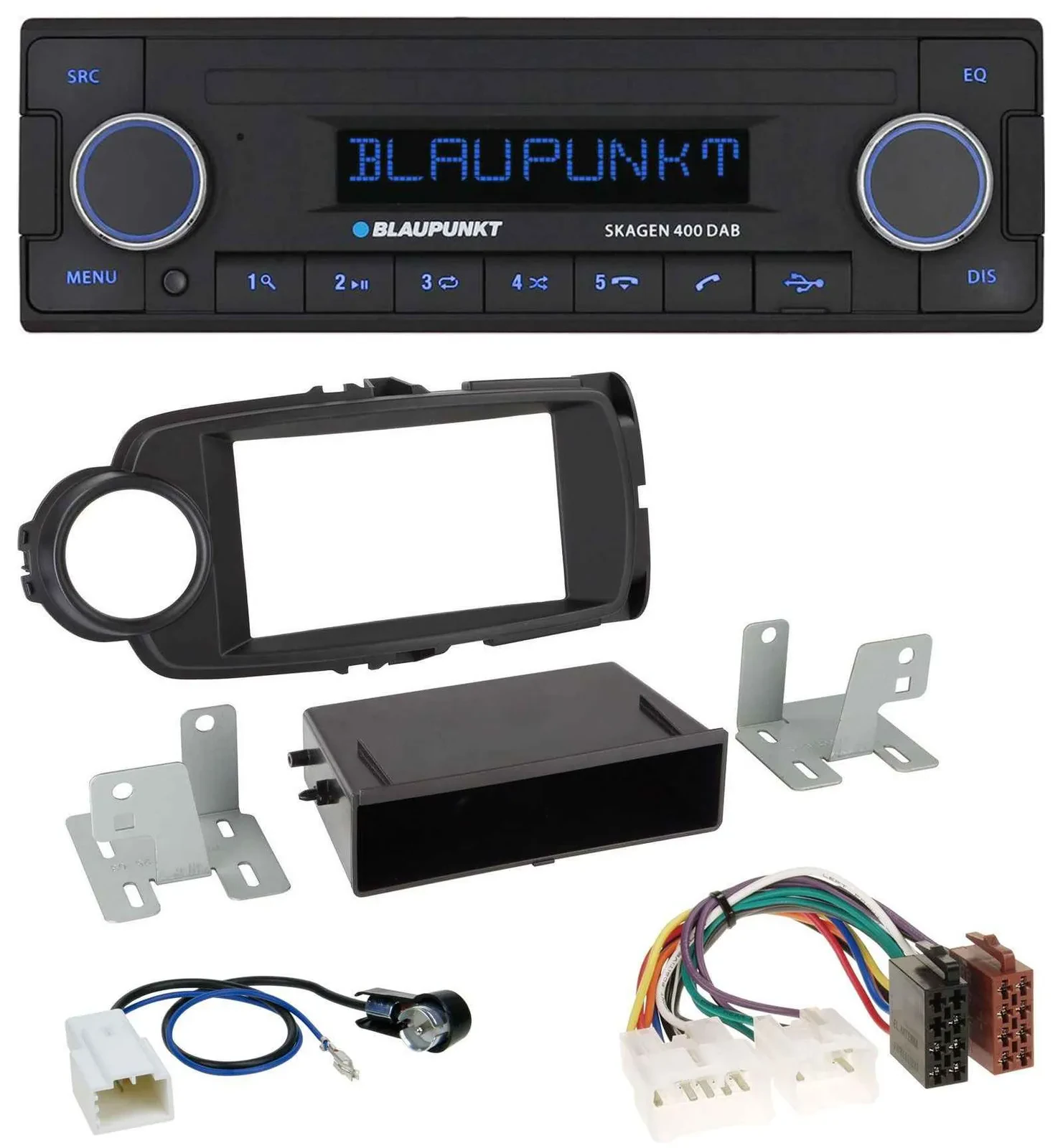 Blaupunkt DAB USB Bluetooth MP3 Autoradio für Toyota Yaris (11-14) - schwarz