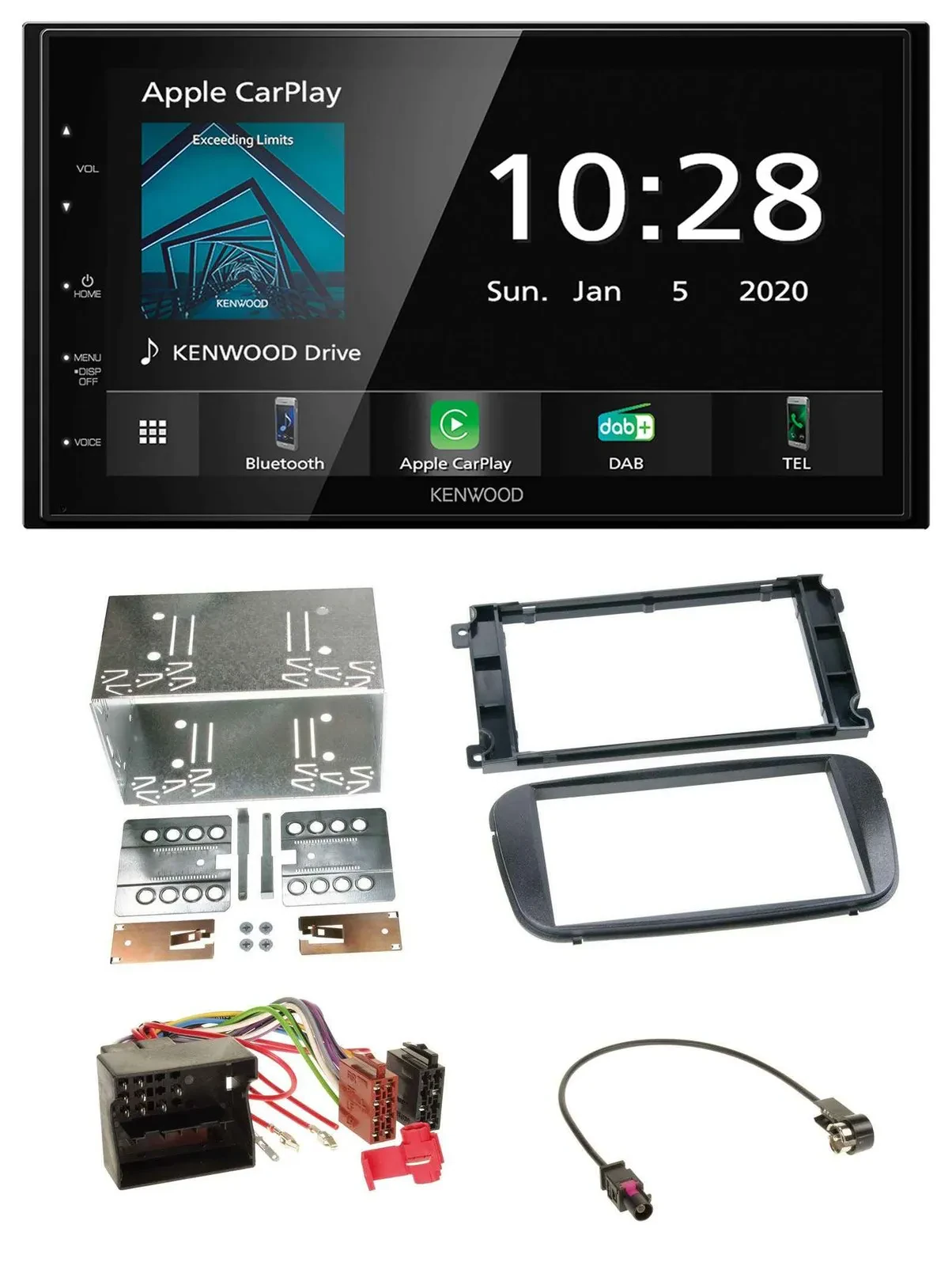Kenwood Bluetooth MP3 DAB USB 2DIN Autoradio für Ford C-Max Galaxy Focus ab 2007