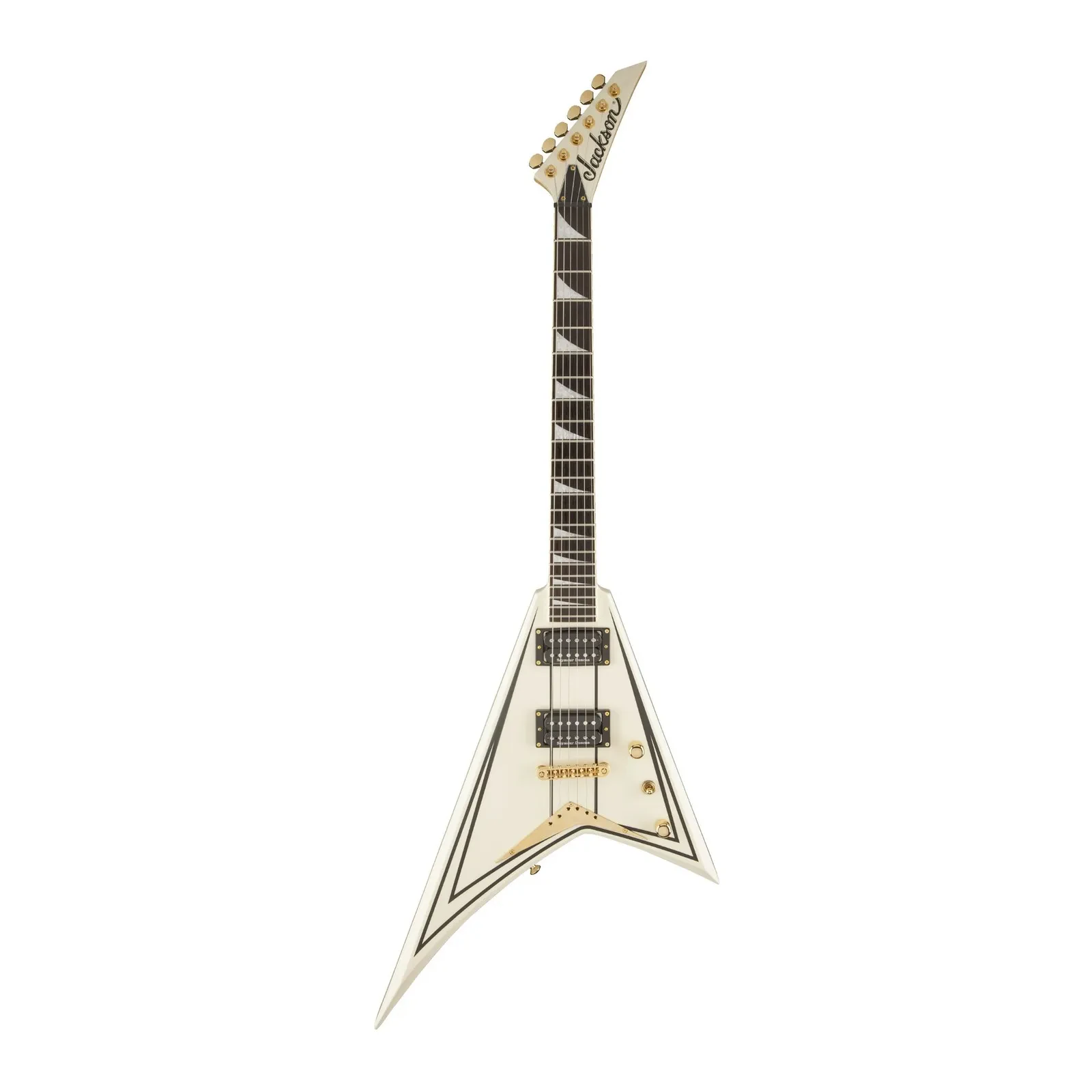 Jackson Pro Series Rhoads 6 String Electric Guitar Ivory with Black Pinstripes