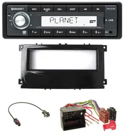 Continental USB MP3 AUX 1DIN Autoradio für Ford C-Max Galaxy Focus ab 2007 glänz