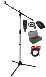 Микрофон проводной Audio-Technica AT4040 конденсаторный, кардиоидный с треножной стойкой (набор)