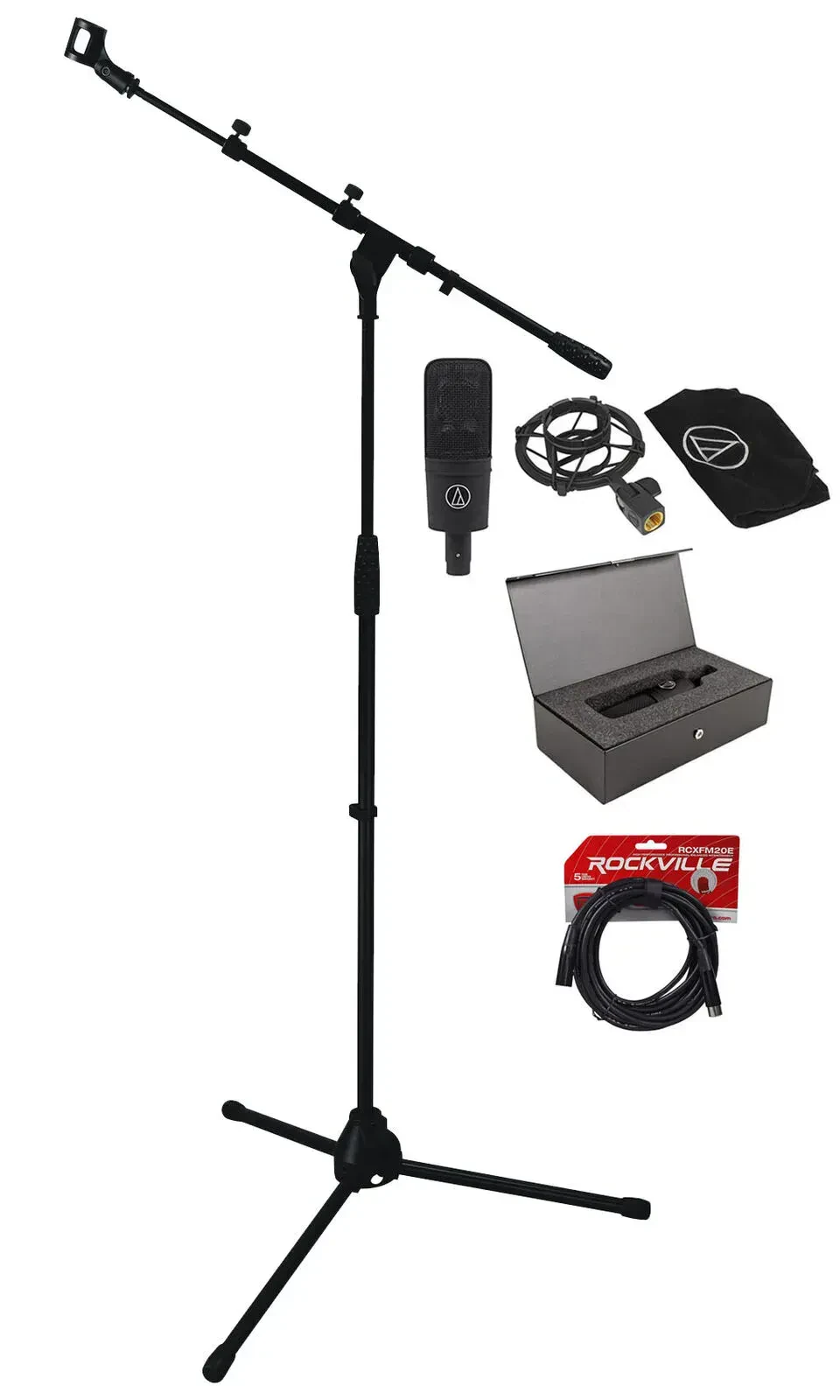 Микрофон проводной Audio-Technica AT4040 конденсаторный, кардиоидный с треножной стойкой (набор)