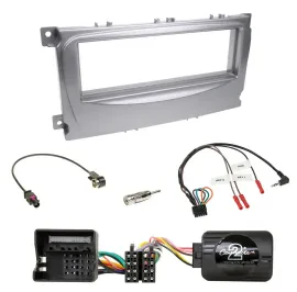 Комплект для установки автомагнитолы Caraudio24 для Ford Galaxy/C-Max/Focus, серебристый